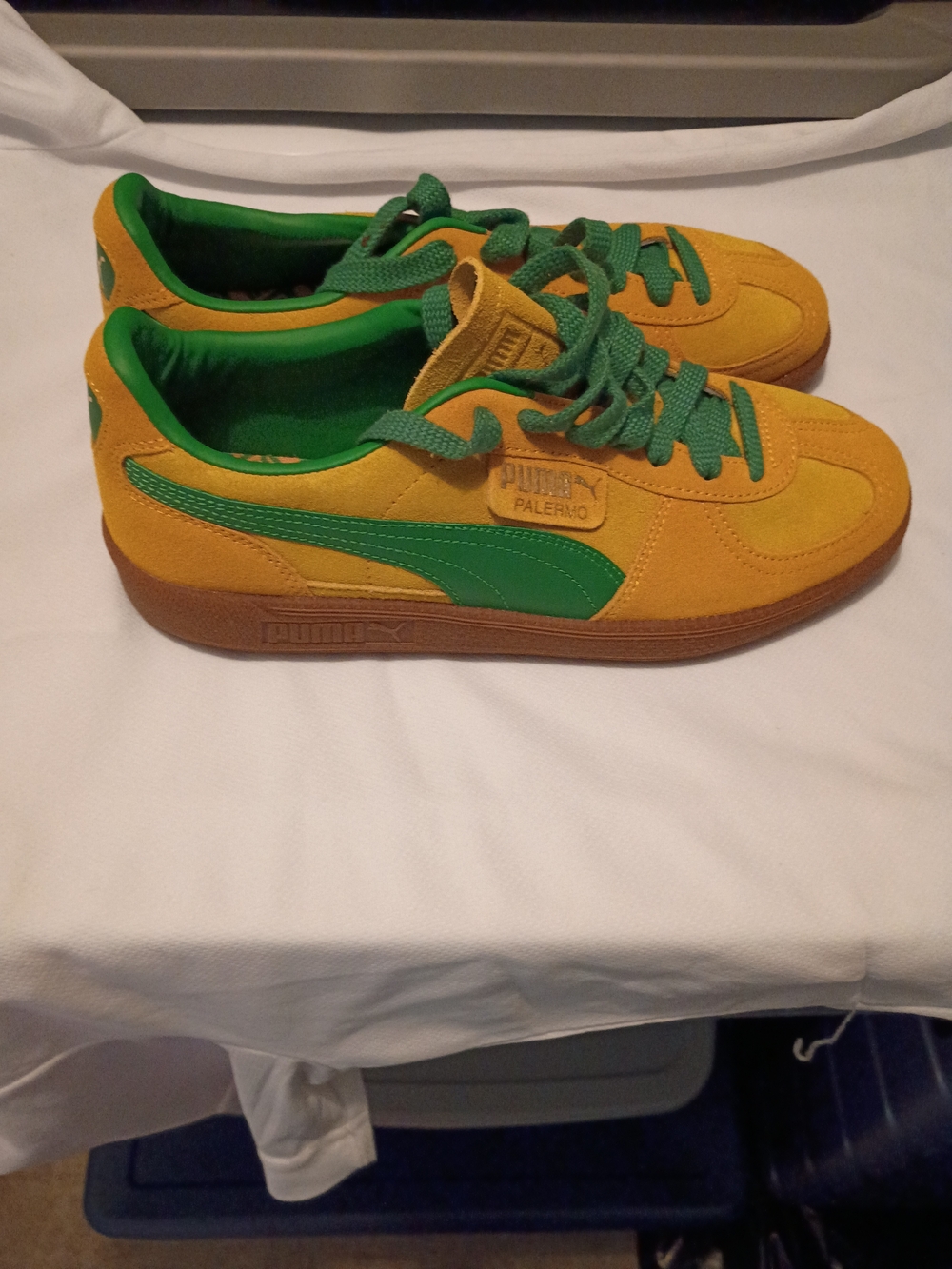 Puma Palermo Suede Sneakers - Yellow & Green Accents
